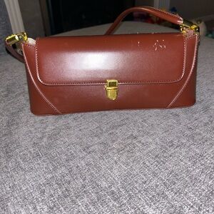 Elegant Brown Leather Handbag